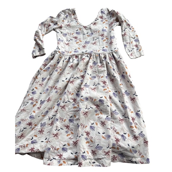 Alice + Ames Other - Alice + Ames Girls Size 7 Long Sleeve Ballet Dress Abstract Floral Cream Mauve